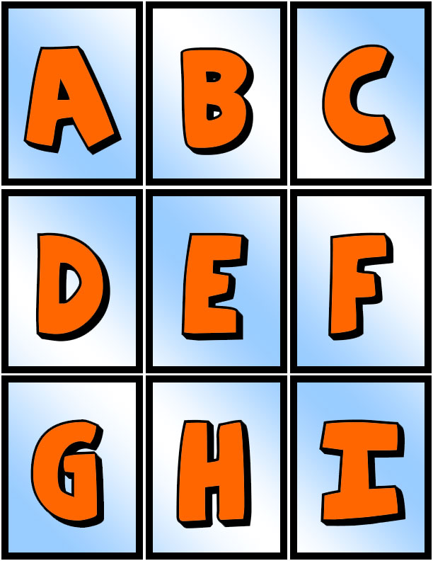 Flashcard Set - Alphabet A - I